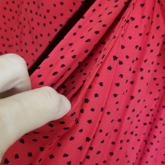 Vintage 1980's Red Dress - Picture 7 of 8